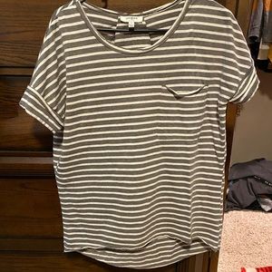 Umgee striped shirt with sleeve detail